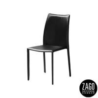 Solène chaise en cuir noir