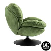 Topi fauteuil pivotant velours vert