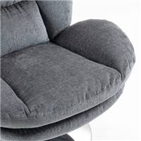 Topi fauteuil pivotant tissu texturé gris foncé