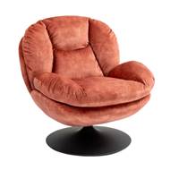 Topi fauteuil pivotant velours rose