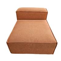 Module de canapé orange en tissu texturé