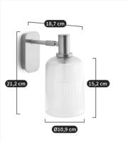 Carlie applique murale articulable en laiton et verre strié