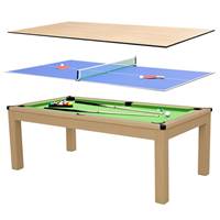 Denver table convertible multi-jeux 3 en 1 bois 8-10 personnes couleur chene