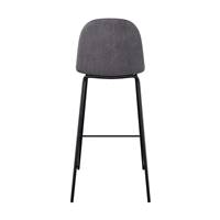 Vladi chaise de bar mi-hauteur en tissu gris H65