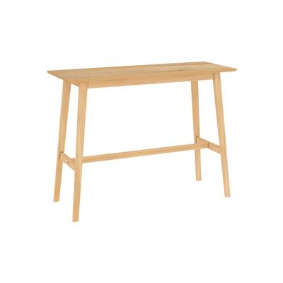 Merida table de bar en bois clair naturel 4 personnes