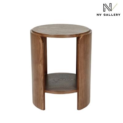Epic table d'appoint en bois de frêne teinté noyer H50cm