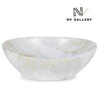 Orlane vasque de lavabo ronde céramique effet marbre