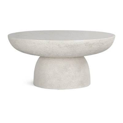 Zenadie table basse intérieur/extérieur en fibre de verre moulée