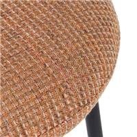 Vanilla chaise en tissu tweed bicolore orange miami et rouge brique