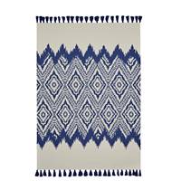 Atmospore tapis 120x170 beige et formes gomtriques bleues