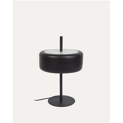 Shimo lampe en métal peint noir et verre