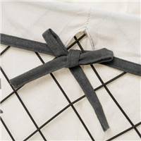 Bohai lot de 3 paniers en métal noir et tissu blanc feuillage