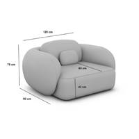 Bulane fauteuil en tissu texturé beige