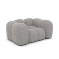 Cotton fauteuil 1 place en tissu texturé gris clair