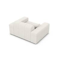 Lodce fauteuil 1 place en tissu texturé blanc
