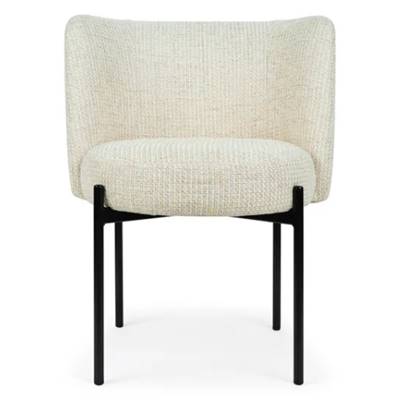 Gilo chaise en tissu tweed beige