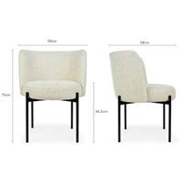 Gilo chaise en tissu tweed beige