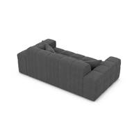 Lodce canapé 2 places en tissu texturé gris anthracite
