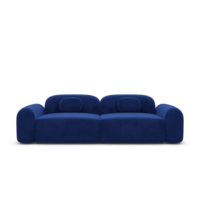 Buccana canapé 2 places en velours bleu foncé