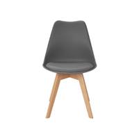 Anais lot de 6 chaises scandinaves bleu canard, gris foncé, gris clair, blanc
