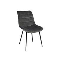 Beny lot de 4 chaises velours matelassé bleu, gris clair et foncé, rose