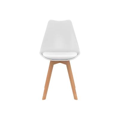 Anabelle chaise scandinave blanche et bois clair