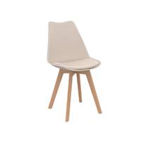 Anabelle chaise scandinave beige et bois clair