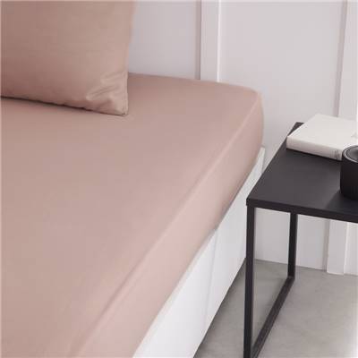 Essential drap housse 90x190 23cm coton rose
