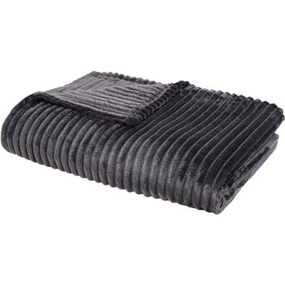 Ribbed plaid 150x200 fusain