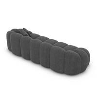 Dolban canapé 3 places en tissu texturé gris anthracite