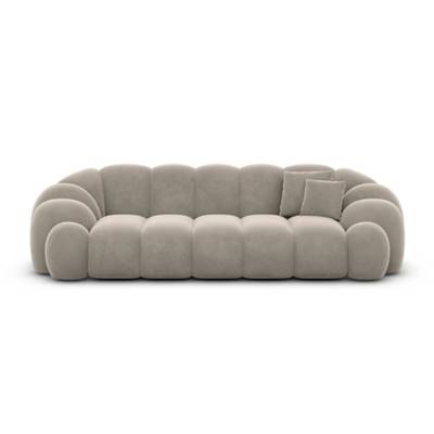 Dolban canapé 3 places en velours beige foncé