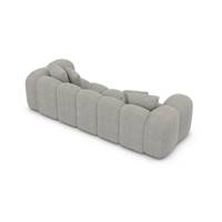 Cotton canapé 3 places en tissu texturé gris clair