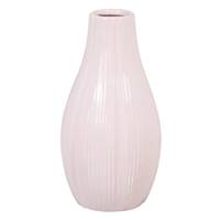 Alice vase rose en céramique strié H25.5cm L