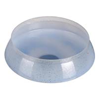 Bola centre de table en verre bleu moucheté argenté