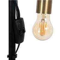 Pietra lampadaire en bois et métal noir