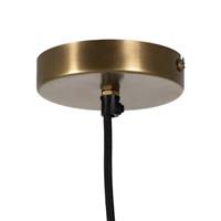 Tulipe suspension arrondie en fibre naturelle tressée 5 pétales