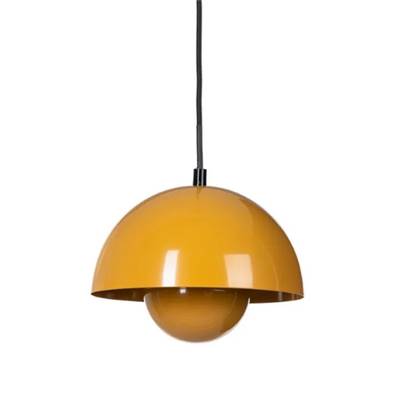 Flow suspension ronde demi-sphère jaune Ø20cm
