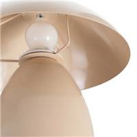 Grato lampe de table champignon gros socle métal beige