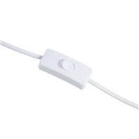 Samine lampe à poser en céramique vert rayé blanc abat-jour tissu H30cm