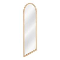 Ilena grand miroir arrondi en bois de paulonia naturel H160cm