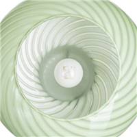 Salène lampe de table spirale en verre vert