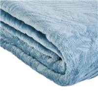 Zoa plaid en flanelle relief bleu 130x160