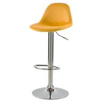 Palerme chaise de bar réglable en velours jaune