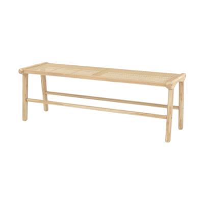 Essa banc en bois de teck et cannage L120