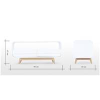 Esme meuble TV compact frêne et blanc