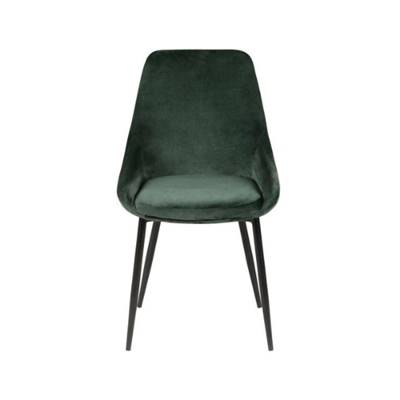 Bari chaise en velours vert sapin