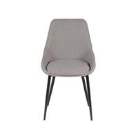 Bari chaise en tissu gris clair