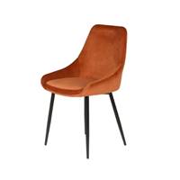 Bari chaise en velours cognac