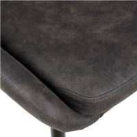 Bari chaise îlot central tissu effet daim gris H67
