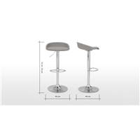 Kudo tabouret ajustable gris